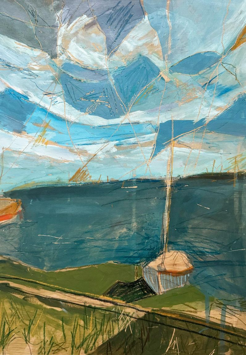 Mersea - Ink, acrylic and pencil on board