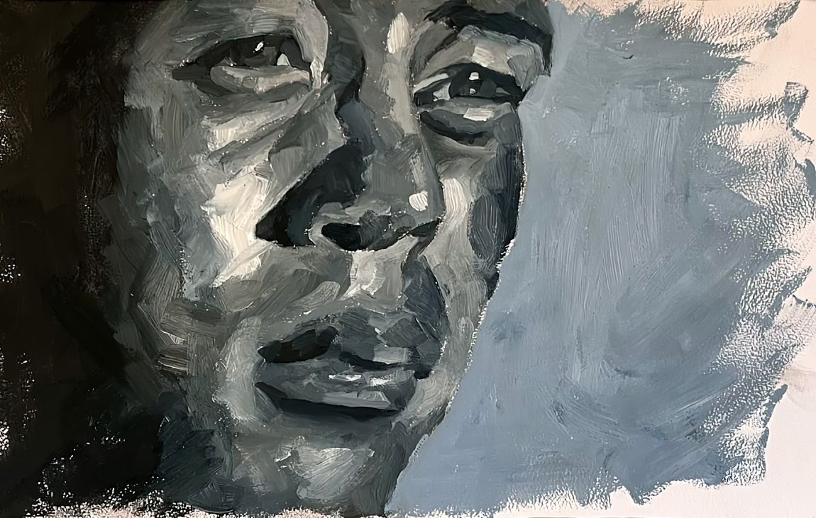 Distance - Oil on paper