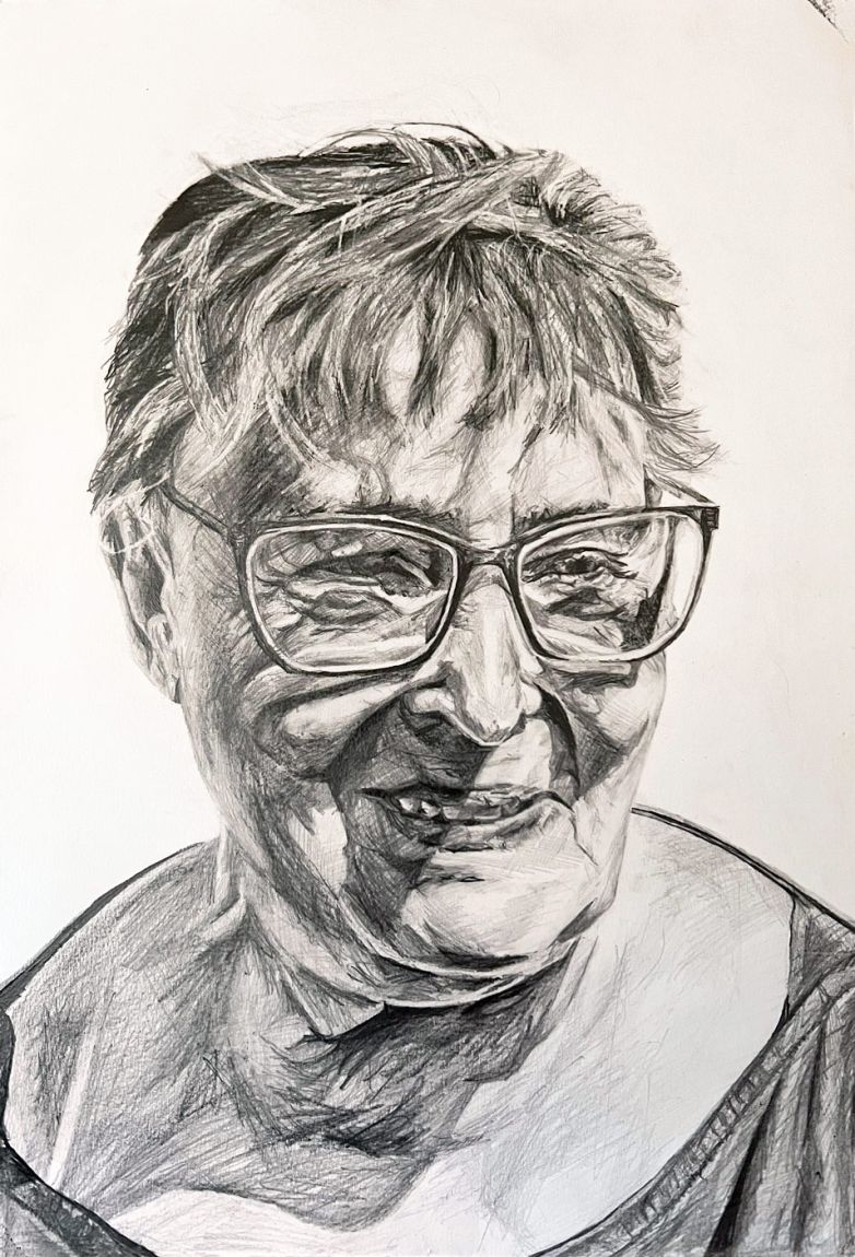 Portrait of Mary Schoeser - Pencil on paper