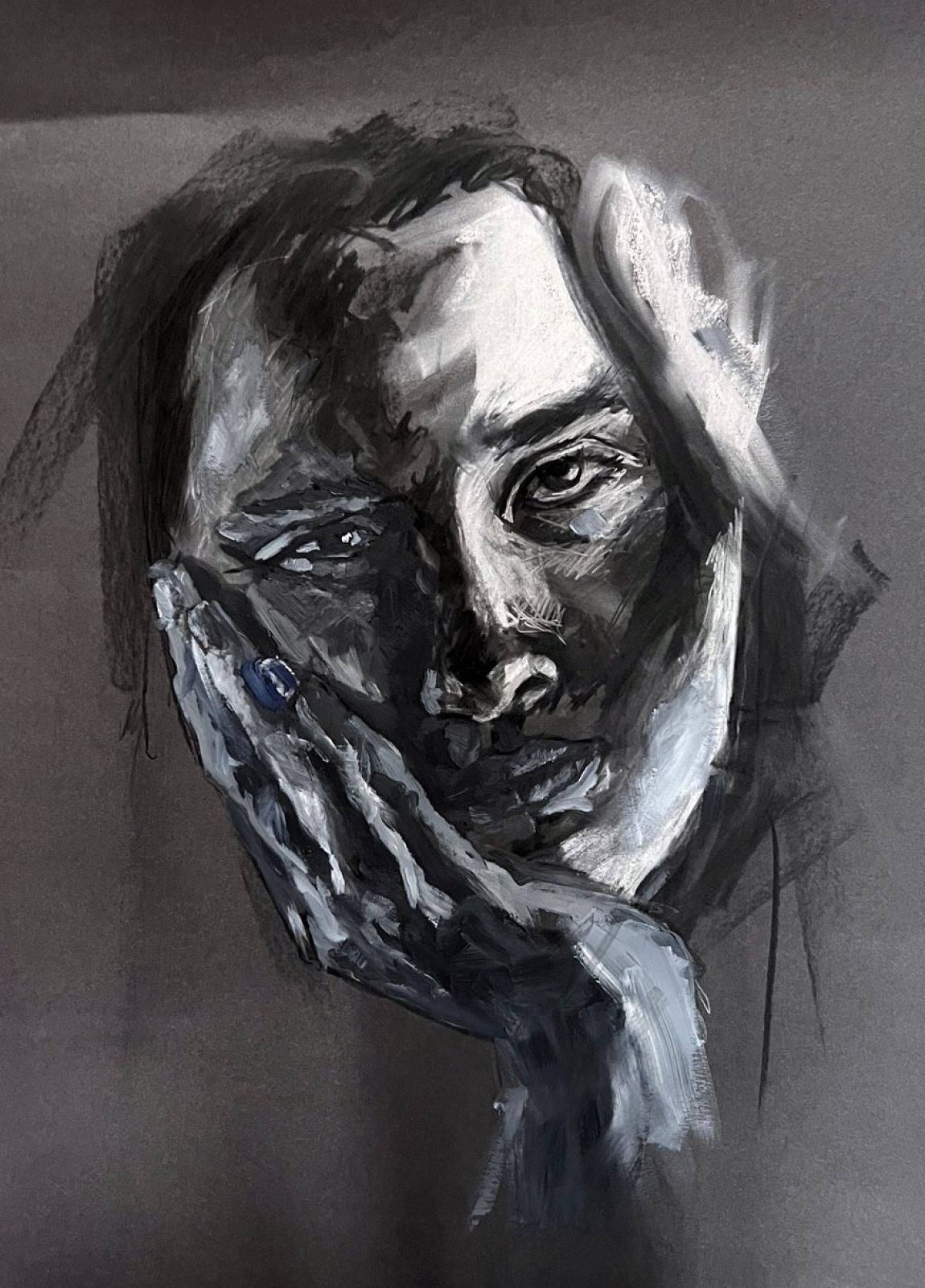 Esmae - Oil and charcoal on paper